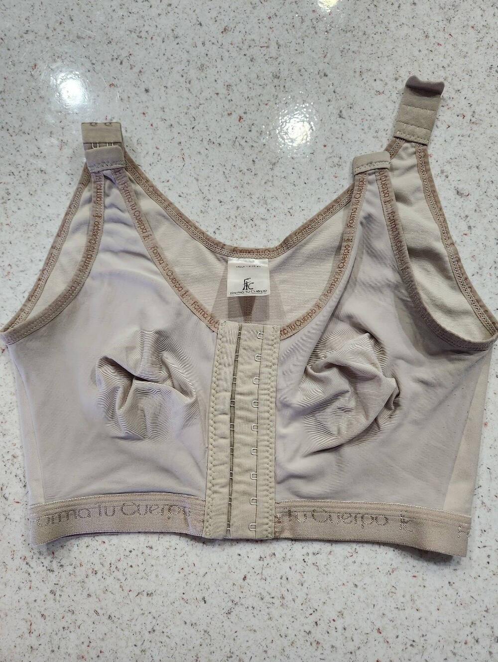 Comfort Front-Closure Wireless Bra - Beige Size 34